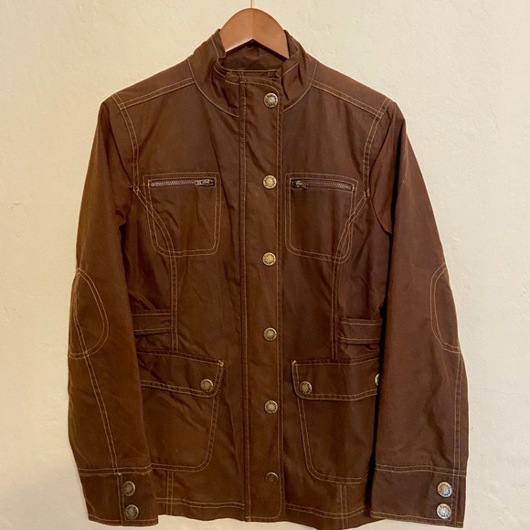 boden waxed biker jacket